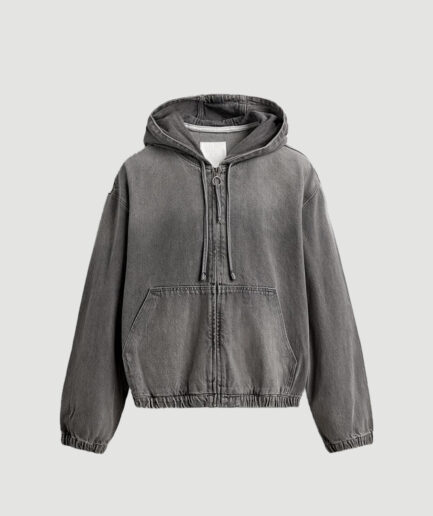 Sunfade Denim Zip-Up Hood